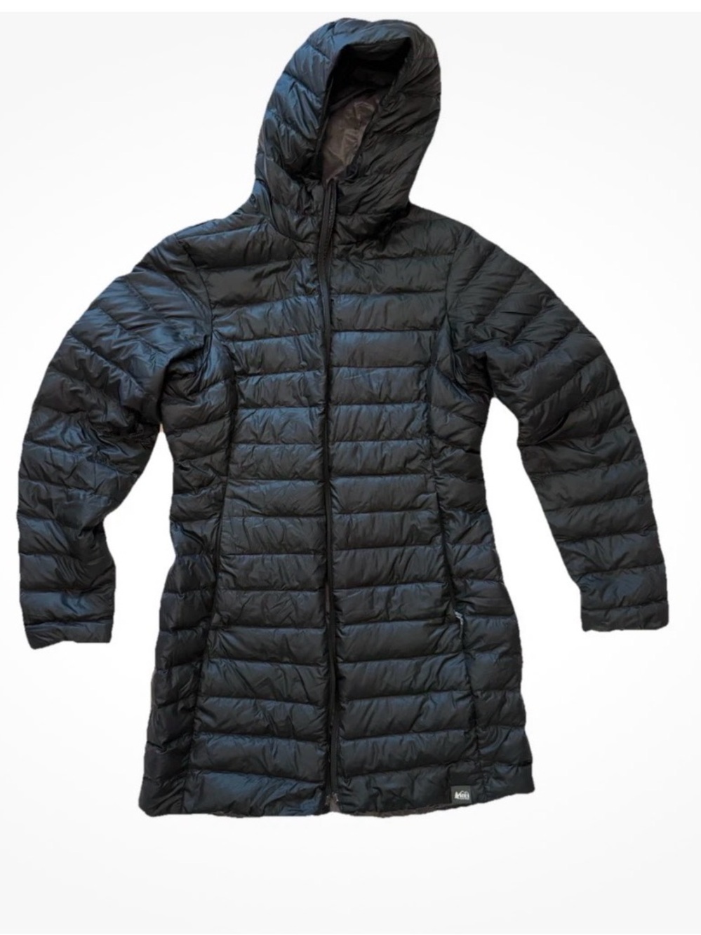 Women's REI Black Hooded Packable Puffer Coat